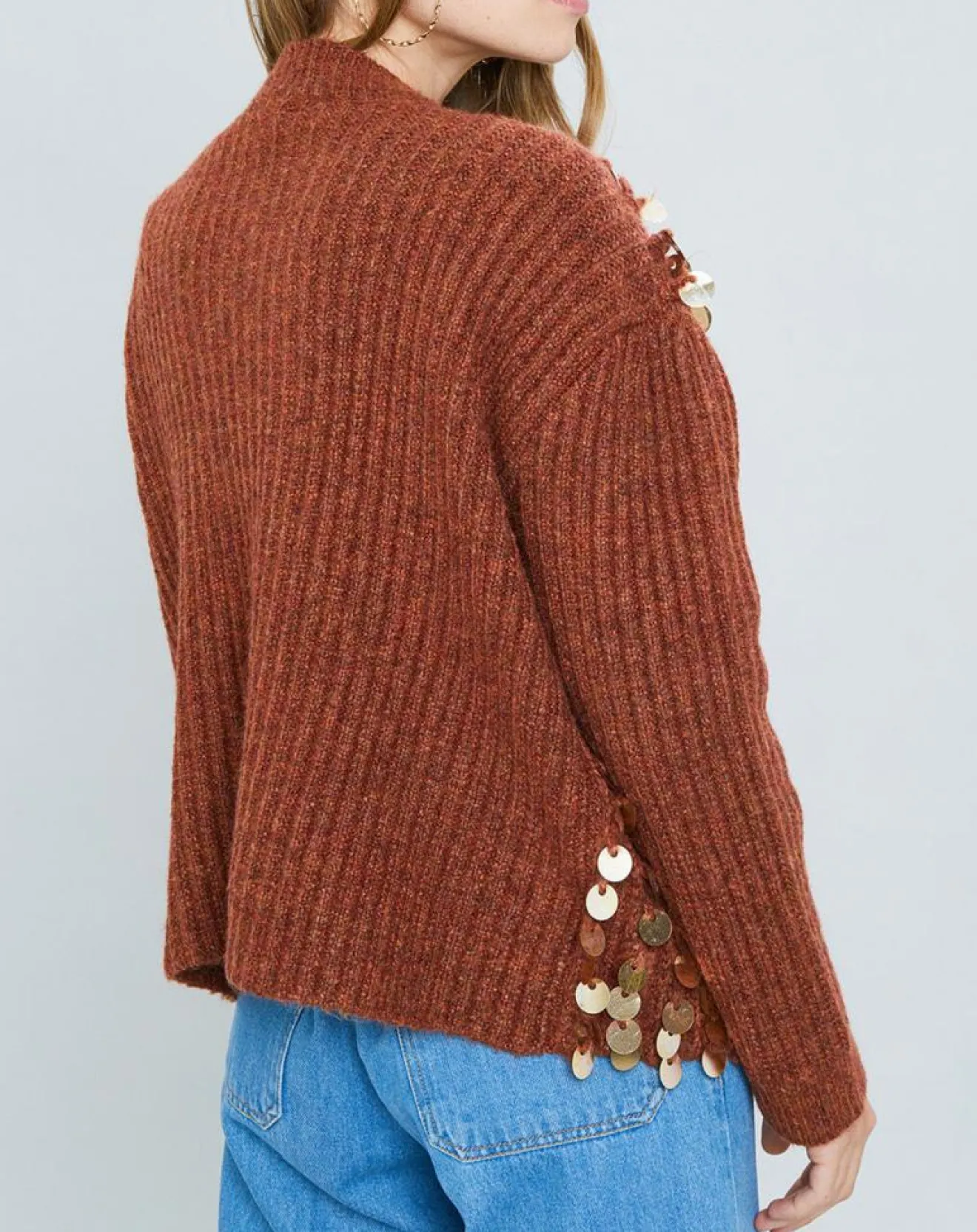 Clearance Manoush Gilet en Mohair & Laine mélangés Pampille écureuil