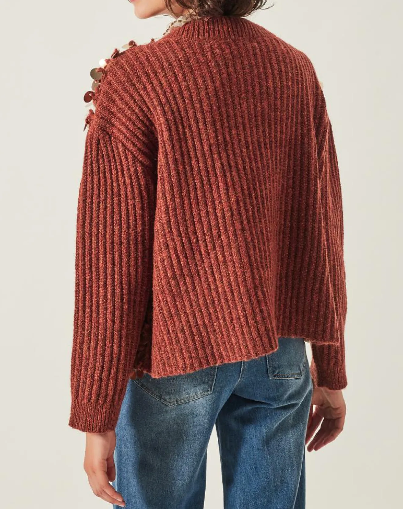 Clearance Manoush Gilet en Mohair & Laine mélangés Pampille écureuil