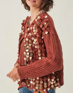 Clearance Manoush Gilet en Mohair & Laine mélangés Pampille écureuil