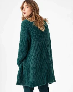 Outlet Indies Gilet en Mohair mélangé Aster emeraude