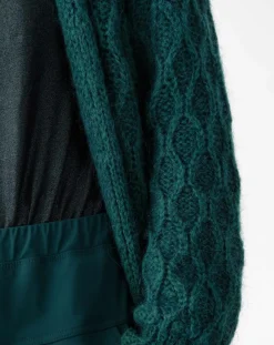 Outlet Indies Gilet en Mohair mélangé Aster emeraude