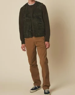 Homme Hartford Gilet en Velours côtelé Will camo overdyed/vert forêt