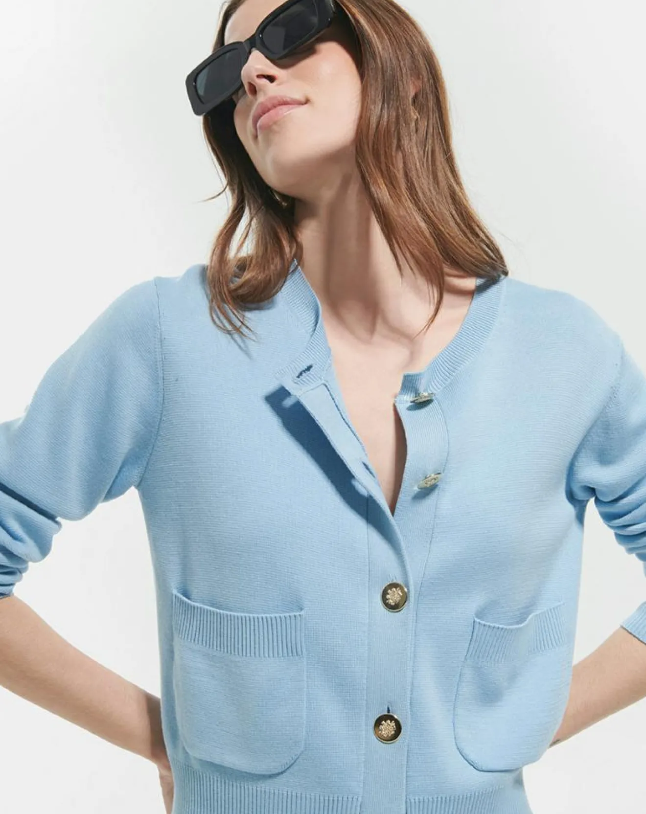 Discount Zapa Gilet Gwendoline bleu ciel