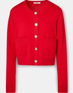 Femme Zapa Gilet Gwendoline rouge