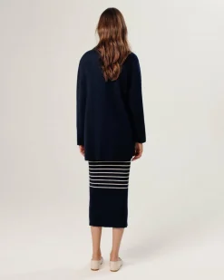 Femme Rodier Gilet Joëlle ouvert bleu nuit