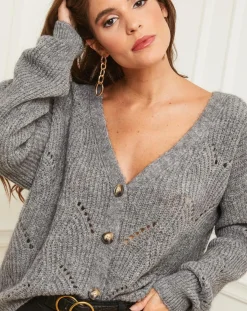 Femme Alice & Charlotte Gilet Laura anthracite