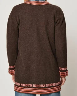 Femme Manoush Gilet Lisa marron/rose