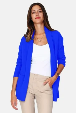 Femme Assuili Gilet long en Cachemire mélangé col châle royal