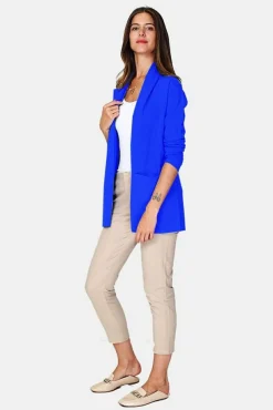 Femme Assuili Gilet long en Cachemire mélangé col châle royal