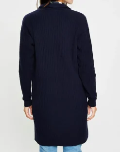 Femme Marc O'Polo Gilet long en Laine mélangée bleu marine