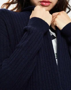 Femme Marc O'Polo Gilet long en Laine mélangée bleu marine