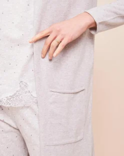 Femme Le Chat Gilet long Essentiel gris chiné