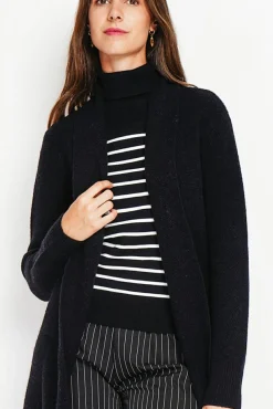 Femme Assuili Gilet long fantaisie noir