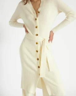 Hot Zapa Gilet long Galia écru