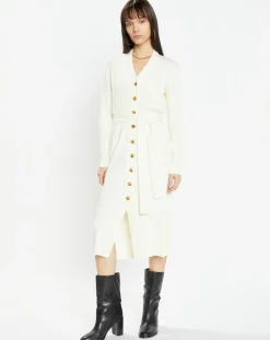 Hot Zapa Gilet long Galia écru