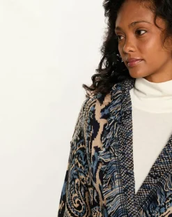 Femme Lauren Vidal Gilet Long Store indigo