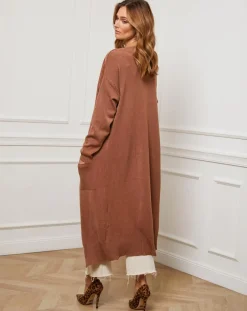 Femme Fleur de cachemire Gilet Nina camel