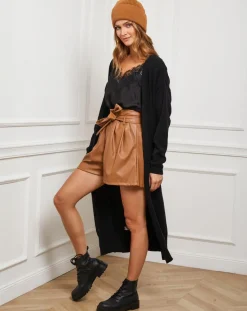 New Fleur de cachemire Gilet Nina noir