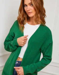 Sale Fleur de cachemire Gilet Nina vert