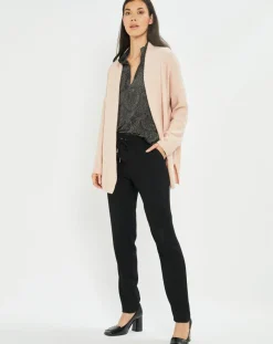 Discount Lauren Vidal Gilet Plume rose pâle