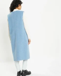 Femme Lou Andrea Gilet réversible en Fausse Fourrure 373 Mont bleu