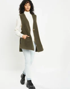 Sale Lou Andrea Gilet réversible en Fausse Fourrure Dafne military