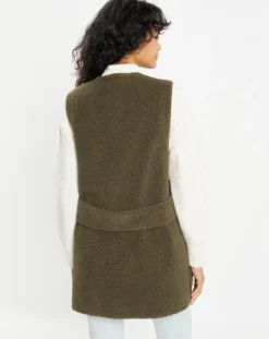 Sale Lou Andrea Gilet réversible en Fausse Fourrure Dafne military