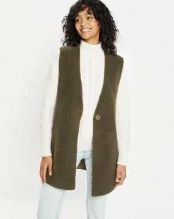 Sale Lou Andrea Gilet réversible en Fausse Fourrure Dafne military