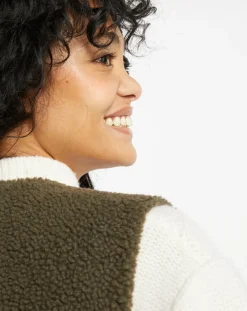 Sale Lou Andrea Gilet réversible en Fausse Fourrure Dafne military