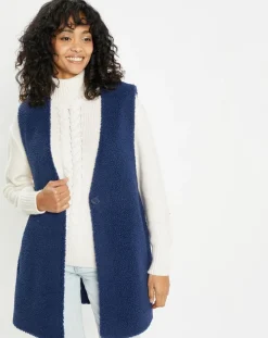 Online Lou Andrea Gilet réversible en Fausse Fourrure Dafne indigo