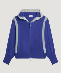 Rodier Gilet Sacha 100% Laine Bi-Couleur bleu outremer