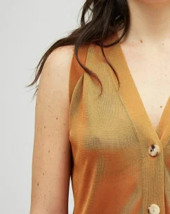 Sale Chloé Stora Gilet Tatiana doré