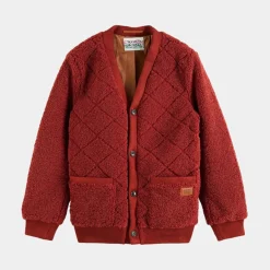 Discount Scotch & Soda Gilet Teddy en Sherpa rouge
