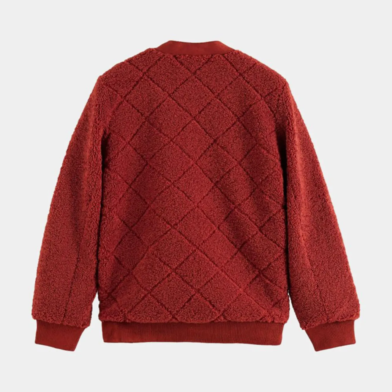 Discount Scotch & Soda Gilet Teddy en Sherpa rouge