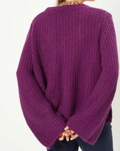 Discount Stella Forest Gilet évasé en Laine & Alpaga mélangés Théodore violet