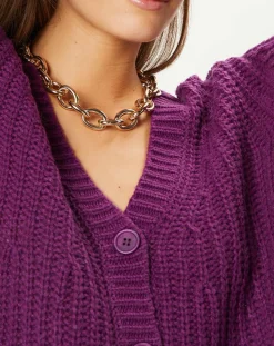 Discount Stella Forest Gilet évasé en Laine & Alpaga mélangés Théodore violet