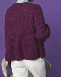 Discount Stella Forest Gilet évasé en Laine & Alpaga mélangés Théodore violet