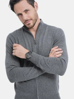 Sale C&Jo Gilet zippé classique loup