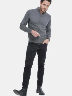 Sale C&Jo Gilet zippé classique loup