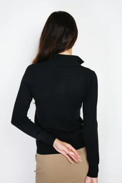 Femme C&Jo Gilet zippé en Cachemire mélangé noir