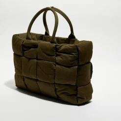 Femme Bottega Veneta Grand sac fourre-tout rembourré Arco olive - 32x44x11 cm