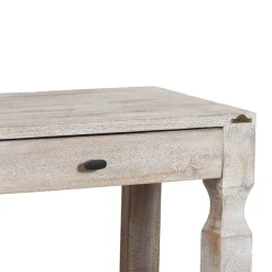 Clearance Bois & Chiffons Grande console bois hampton marron - 147x41x76 cm