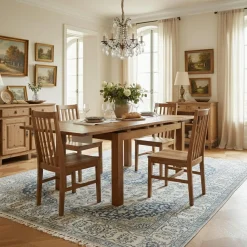 Outlet Bois & Chiffons Grande table à manger carréé allonge 130 Acacia Gordon Marron - 130x130x78 cm