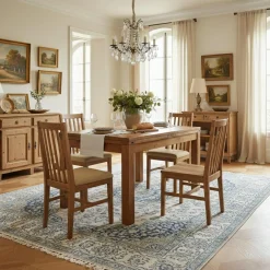 Outlet Bois & Chiffons Grande table à manger carréé allonge 130 Acacia Gordon Marron - 130x130x78 cm