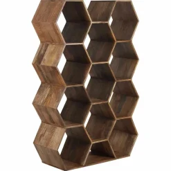Bois & Chiffons Grande étagère hexagonale offre m&m naturel - 111x40x168 cm
