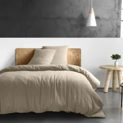 Baton Rouge Housse de couette 100% Gaze de coton beige