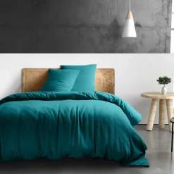 Baton Rouge Housse de couette 100% Gaze de coton bleue