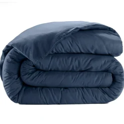 Baton Rouge Housse de couette satin de coton lavé bleue