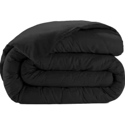 Clearance Baton Rouge Housse de couette satin de coton lavé noire