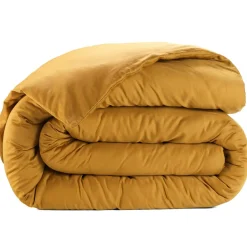 Sale Baton Rouge Housse de couette satin de coton lavé moutarde